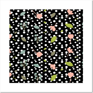 Pink/Green and Polka Dot Pattern Posters and Art